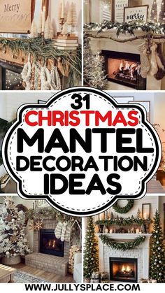 christmas mantel ideas, christmas mantel decor, christmas fireplace decor, christmas fireplace ideas Christmas Fireplace Ideas, Glam Holiday Decor, Christmas Mantel Ideas, Signs For Christmas, Christmas Fireplace Mantels, Fun Thanksgiving Desserts, Christmas Mantel Decor, Fireplace Garland, Fireplace Mantle Decor