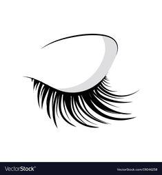 Eyelashes Illustration, Eyelash Illustration, Stylized Hair, Minimal Logo Design Inspiration, Logo Eyelash, Panda Drawing, Eyelash Logo, Makeup Artist Logo, Black And White Picture Wall