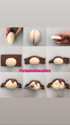 there are many images of different types of fake eggs in the shape of people's mouths