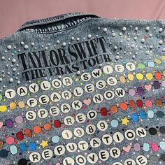 the taylor swift tour jacket has been decorated with buttons