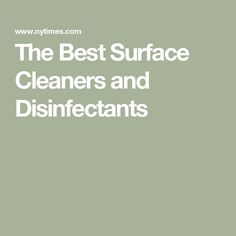 the best surface cleaners and disinfectants