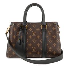 Louis Vuitton Monogram Soufflot Nb Bb 2way Bag Handbag Shoulder Bag [Body] W29 X H19 X D13cm [Shoulder Strap Length] 114cm Monogram Canvas Satchel With Branded Hardware, Monogram Canvas Crossbody Satchel With Branded Hardware, Top Handle Monogram Canvas Satchel With Branded Hardware, Daily Use Satchel With Branded Hardware And Monogram Canvas, Bag Name Tag, Name Tag, Canvas Leather, Monogram Canvas, Backpack Bags