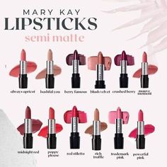 Find many great new & used options and get the best deals for Mary Kay GEL SEMI-MATTE LIPSTICK - CHOOSE YOUR SHADE New in Box at the best online prices at eBay! Free shipping for many products! Mary Kay Lipstick Conversion Chart, Mary Kay Semi Matte Lipstick, Mary Kay Lipstick Colors, Mary Kay Makeup Tutorial, Mary Kay Display, Mary Kay Office, Mary Kay Products, Lipstick Pictures, Mary Kay Lipstick