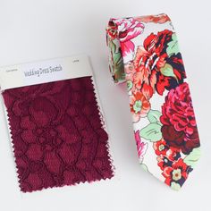 Floral Mens Ties For Wedding, Wedding Mens Floral Skinny Ties For Dress Sangria, Groomsmen Necktie For Wedding, Ties For Boy Product Detail * TIE>> 2.5" at the widest point, approximately 58" in Length * BOW TIE>> 4.3" X 2.4" bow, 20" stripe adjustable * POCKET SQUARE>> 9.5" X 9.5" square * Handmade * 100% Cotton * Dry Clean only F E A T U R E S 🎁Gift for Men Sangria men's ties make you excellent on all formal and informal occasions. Perfect gift for Father, Husband, Boyfriend, Uncle, Son, and Red Wedding Suit And Tie Accessories, Red Wedding Tie And Suit Accessories, Red Standard Tie For Wedding, Red Standard Tie For Wedding Suit, Mens Ties, Wedding Ties, Navy Floral, Sangria, Ties Mens