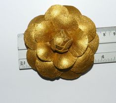 Gold Brooches With Handmade Flowers For Gifts, Gold Handmade Flowers Brooch Gift, Gold Brooch With Handmade Flowers For Gifts, Gold Flower-shaped Brooch With Handmade Flowers, Evening Clothes, Classic Clothing, Leather Flower, Camellia Flower, Leather Flowers