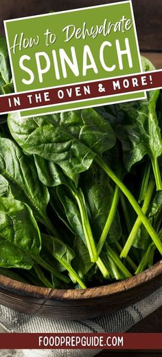 A bowl of fresh spinach ready to go into the dehydrator. How To Store Spinach, Boiled Spinach, Growing Spinach, Vegetable Drawer, Spinach Recipes, Frozen Spinach, Allergy Free