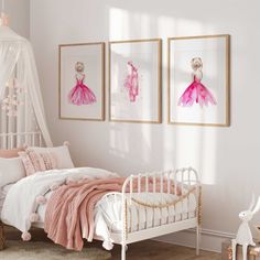 Enhance your little dancer's bedroom with our Ballet set! Featuring 3 beautiful ballet themed prints, complete with delicate ballet shoes, this decor will inspire your child's love for dance and add a touch of colour and elegance to their space. Perfect for any young ballerina's room. Dance Themed Bedroom Ideas, Ballet Dorm Room, Ballerina Room Ideas Daughters, Dance Theme Bedroom, Ballerina Themed Bedroom, Ballet Bedroom Ideas, Ballerina Bedroom Ideas Kids, Ballet Room Ideas Bedrooms, Dance Bedroom Ideas