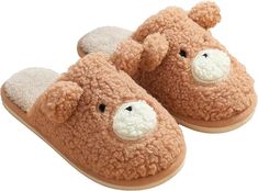 Amazon.com : cute fuzzy slipers summer Plush Bedroom, Foam House, Bear Slippers, Fluffy Slippers, Bedroom Slippers, Shoes Cute, Best Gifts For Mom, Winter Home, Soft Slippers