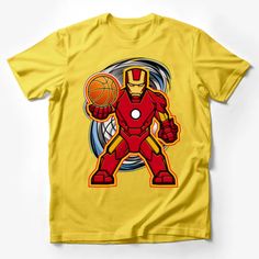 Superhero Basketball Player Graphic Tee, Comic-Inspired Sports Fan T-Shirt Male T-Shirt Custom graphic T-Shirt.Customize your color Superhero Cotton T-shirt With Character Print, Short Sleeve T-shirt With Character Print For Sports Events, Superhero Cartoon Print Cotton T-shirt, Sporty T-shirt With Character Print For Sports, Superhero T-shirt For Fan Conventions, Pre-shrunk Superhero T-shirt For Fan Conventions, Superhero Pre-shrunk T-shirt For Fan Conventions, Superhero Short Sleeve T-shirt With Character Print, Superhero Graphic Print Short Sleeve T-shirt