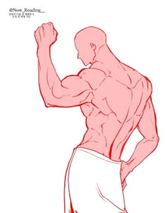 a drawing of a man flexing his muscles