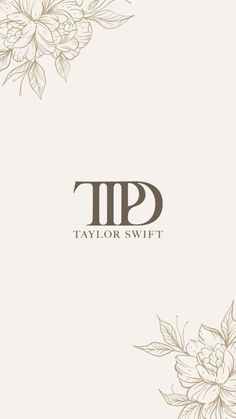 the logo for taylor swift's flower shop, with flowers and leaves on it