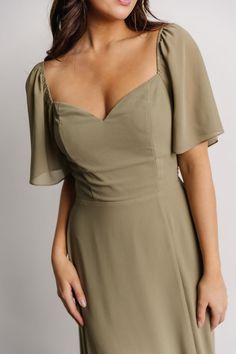 Our cute maxi dress is made of lightweight chiffon material and comes in our dusty olive color. This dress has a smocked back bodice and a sweetheart neckline. 34c Size, Sage Bridesmaid Dresses, Cute Maxi Dress, Baltic Born, Dress Dusty, Maxi Dress Navy, Chiffon Material, Lilac Dress, Quality Dresses