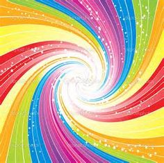 an abstract rainbow swirl background with stars