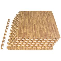 a wooden cutting board with several pieces cut out to look like it is made from wood