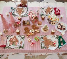 Gingerbread Tabletop Collection | Pottery Barn Kids Christmas Essentials, Kids Holiday Outfits, Christmas Party Table, Cookie Decorating Party, Kids Holiday, Holiday Table Decorations, Christmas Cookies Decorated, Stocking Gifts