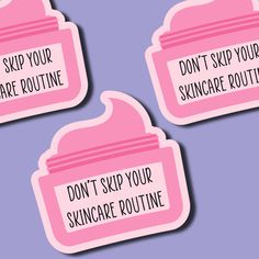 Dont Skip Your Skincare Routine Sticker Skin Care Esthetician Dermatologist Fun Sticker Planner Sticker - Etsy Canada Daily Routine Stickers, Self Care Games, Skincare Social Media Posts, Skincare Station, Packaging Ideas Business, Lash Room