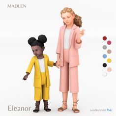 an animated image of two children holding hands and standing next to each other, with the caption maden