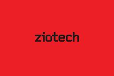 the word zotech on a red background