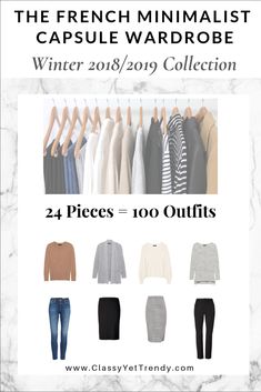 French Minimalist Capsule Wardrobe Winter 2018-2019 French Minimalist Wardrobe, Capsule Wardrobe Winter, French Minimalist, Minimalist Moda, Classy Yet Trendy, Fashion Capsule Wardrobe, Minimalist Capsule Wardrobe, Winter Capsule Wardrobe, Wardrobe Planning