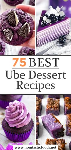 the top 25 best ube dessert recipes on this list are blueberry, purple cake, and cupcakes