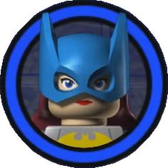 the lego batman movie character in a blue circle