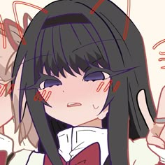 Homura Akemi icon ; Madoka Magica - ac: Rabbit11201206 on twt Patchouli Knowledge Icon, Homura Akemi Banner, Madoka Matching Icons, Homura And Madoka Matching, Homura Banner, Homura Manga