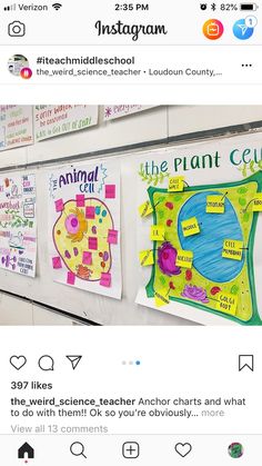 an instagram page with posters on the wall