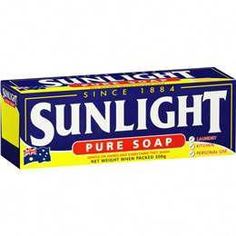 sunlight pure soap bar on a white background with the words,'sunshine light '