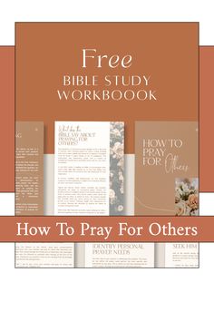 the bible study workbook is shown with an orange background and white flowers on it