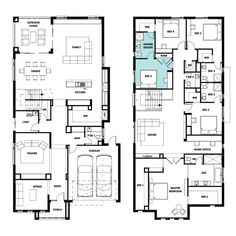 the floor plan for two story houses