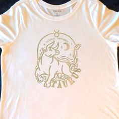 Torrid 2x White Short Sleeves Tshirt With A Taurus Bull On Front. Taurus Bull, The Bull, White Short, White Shorts, Color White, Short Sleeves, Womens Tops, Tops & Tees, Women Shopping