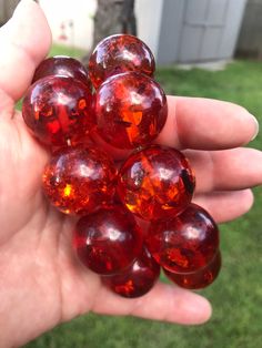 HUGE CHUNKY 20MM ORANGY AMBER RESIN GEMMY BRACELET STRETCHY *also in yellow Orange Stretch Bracelet With Large Beads As Gift, Gift Orange Stretch Bracelet With Large Beads, Large Beads Stretch Bracelet For Gifts, Large Beads Stretch Bracelet Gift, Large Beads Stretch Bracelet As Gift, Stretch Bracelet With Large Beads As A Gift, Bubblegum Candy, Beads Halloween, Candy Beads