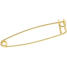 a gold plated metal hair clip on a white background