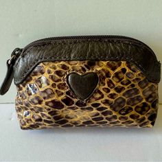 Brighton Brown Snakeskin Print Coin Or Key Pouch Zipper Closure - Clean Unused Condition. No Tags Fast Shipping Brown Rectangular Coin Purse With Zipper Closure, Brown Leather Coin Purse With Zipper Closure, Brown Leather Coin Purse With Zipper Pocket, Brown Rectangular Coin Purse With Zipper Pocket, Rectangular Brown Coin Purse With Zipper Pocket, Brown Pouch With Zipper Pocket, Brown Coin Purse With Zipper Pocket For Everyday Use, Brown Pouch Coin Purse With Zipper, Brown Coin Purse With Zipper Closure