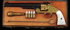 One Of A Kind Elaborately Engraved Smith & Wesson #3 Second Model American Revolver - 4 bullets. Manly Stuff, Smith N Wesson, Bear Arms, Tactical Gear, Self Defense, Wild West, Cowboy, Presentation, Not Found