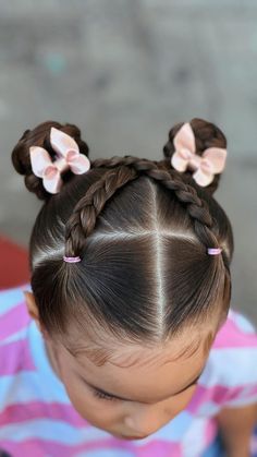 Cute Hairstyles For Little Kids Easy, Cute Hairstyles For Little Kids, Hair Styles For Kids Black, Pigtail Hairstyles For Kids, Hair Styles For Kids Easy, Hairstyles For Kindergarteners, Hair Styles For Kids, Daughter Hairstyles