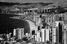 Benidorm Skyline Cityscape Costa Blanca Spain Photograph Print £6.00 Colour Paper, Mediterranean Sea, Alicante, Print Pictures