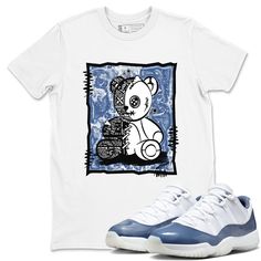 Vintage Bear t-shirt design was made to superbly match your kicks. Shop our Drip Gear Zone collection now to find the best sneaker shirts and Jordan outfits. We have a lot of high-quality sneaker match shirts and more. 100% Cotton [Black,White] 90% Cotton / 10% Polyester [Heather Grey] 50% Cotton / 50% Polyester [Safety Green] Hoodie/Sweatshirt - 80% Cotton / 20% Polyester Blue T-shirt With Sublimation Print For Streetwear, Blue Sublimation Print T-shirt For Streetwear, Blue Sports Sneakers With Graphic Print, Blue Graphic Print Sports Sneakers, Hip Hop Sneakers With Graphic Print For Streetwear, White Cotton Sneakers With Graphic Print, Blue Sneakers With Graphic Print For Streetwear, Blue Graphic Print Sneakers For Streetwear, Casual Blue T-shirt With Graffiti Print