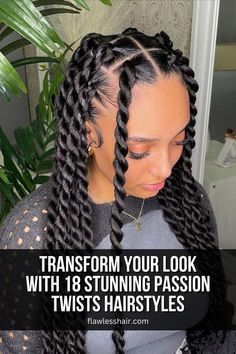 Jumbo Passion Twists Jumbo Passion Twists Hairstyle, Large Passion Twists Braids, Large Twist Braids, Large Passion Twists, Shoulder Length Passion Twists, Jumbo Passion Twists, Passion Twists Hairstyle, Box Plaits, Jumbo Twists