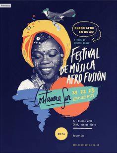 an event poster for the festival of musical and art fusion