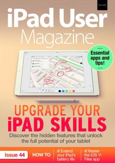 the cover of ipad user magazine, with an image of a tablet on it's screen