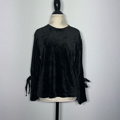 Nwt. Polyester, Spandex. Loose Fit, Light Weight. Bow Ties At Sleeves. Pit To Pit: 19.5” Shoulder To Hem: 23” #400 Black Blouse For Fall Loungewear, Black Mohair Sweater, Black Mohair Long Sleeve Sweater, Bow Ties, Pullover Sweater, Colorful Sweaters, Polyester Spandex, Pullover Sweaters, Philosophy