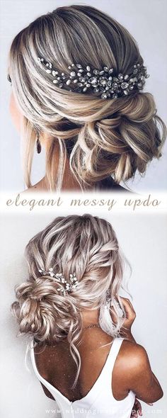 two different styles of braids with pearls on top and below the headband, one is