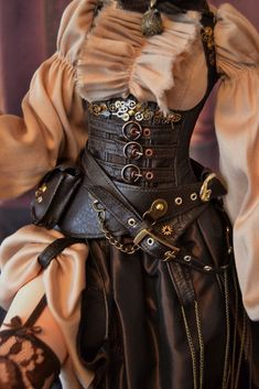 Steampunk Outfits, Mode Steampunk, Diesel Punk, Steampunk Corset, Old Fashion Dresses, Victorian Steampunk, Steampunk Costume, Steampunk Clothing, Fantasy Dress