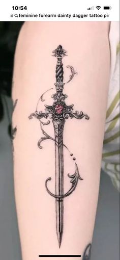 Swords Spine Tattoo, Ataraxia Tattoo, Bday Tattoo, Bookish Tattoos, Customization Ideas, Fantasy Tattoos, Dagger Tattoo, Detailed Tattoo, Red Tattoos