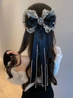 We invite you to embark on a dazzling journey through our exquisite collection of accessories! Tassel Hairpin, Quick Hair Growth, Diy Hair Accessories Ribbon, Diamond Hair, Tulle Bow, Daily Hairstyles, Tulle Bows, Ralph And Russo, Woman Back