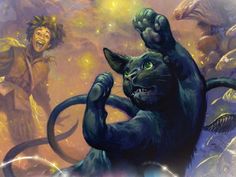 Displacer Beast Kitten artwork from the wild beyond the witchlight Dungeons & Dragons adventure guide Displacer Beast Kitten, Dnd Guide, Wild Beyond The Witchlight, Beyond The Witchlight, Displacer Beast, Dragon Artwork, Baby Dragon, Dungeon Master