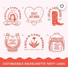 the logos for bachelor party logos