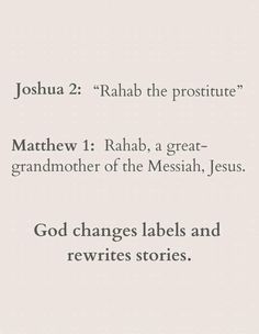 the text is written in black and white, which reads joshua 2 rabbi the prostiture