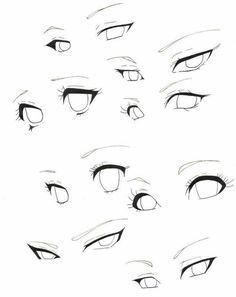 an image of various eyes and eyebrows